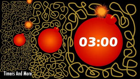 3 minute timer bomb - 2 Minute Timer Bomb | 💣 Giant Explosion 💥This 2 Minute Timer Bomb with 3 red Bombs are slowly burning their wicks.When time’s up the Bombs will create a g...
